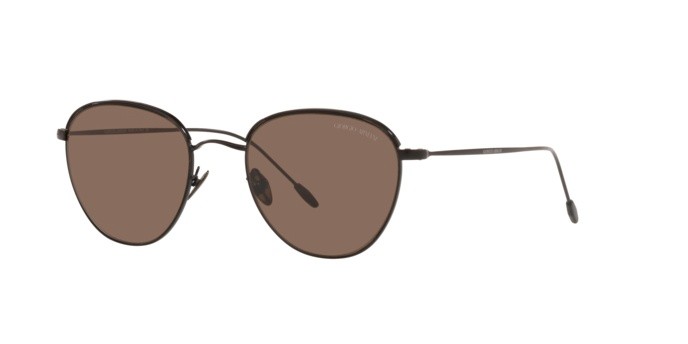 Occhiali da sole Giorgio Armani AR 6048 (300173) colore matte black forma quadrato lenti brown