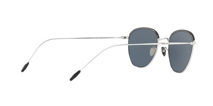 Occhiali da sole Giorgio Armani AR 6048 (301587) colore silver/matte black forma quadrato lenti grey