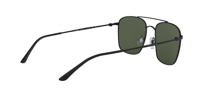 Sunglasses Giorgio Armani AR 6080 (300171) color matte black shape square lenses green