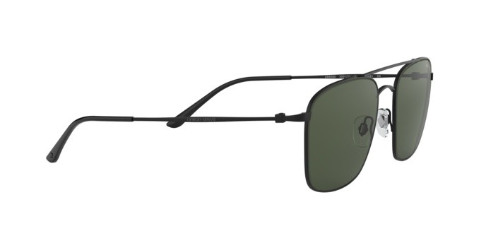 Sunglasses Giorgio Armani AR 6080 (300171) color matte black shape square lenses green