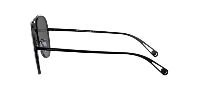 Occhiali da sole Giorgio Armani AR 6084 (30146G) colore black forma aviator lenti grey mirror black