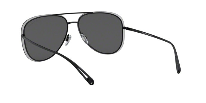 Occhiali da sole Giorgio Armani AR 6084 (30146G) colore black forma aviator lenti grey mirror black