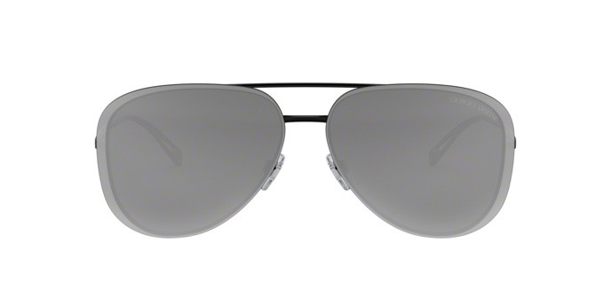 Occhiali da sole Giorgio Armani AR 6084 (30146G) colore black forma aviator lenti grey mirror black
