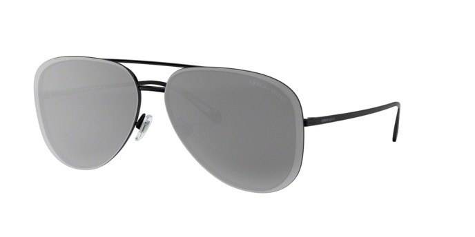 Occhiali da sole Giorgio Armani AR 6084 (30146G) colore black forma aviator lenti grey mirror black