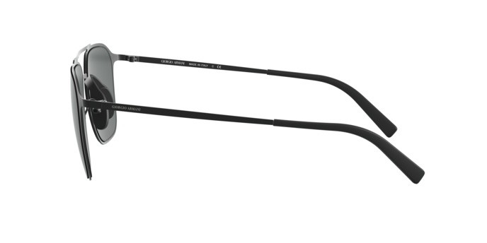 Sunglasses Giorgio Armani AR 6110 (300187) color matte black shape square lenses grey