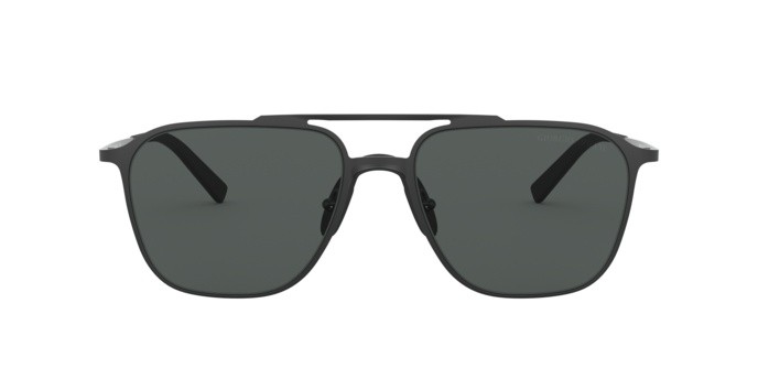 Sunglasses Giorgio Armani AR 6110 (300187) color matte black shape square lenses grey