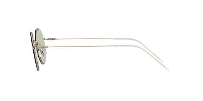 Occhiali da sole Giorgio Armani AR 6115T (3002/2) colore oro pallido forma ovale lenti verde chiaro