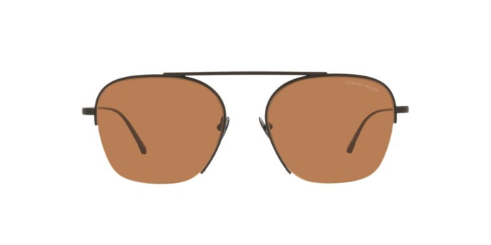 Sonnenbrillen Giorgio Armani AR 6124 (300173) farbe matte black form quadratisch gläser brown