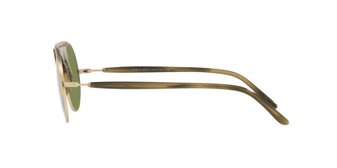 Sonnenbrillen Giorgio Armani AR 6128 (30024E) farbe matte pale gold form rund gläser green