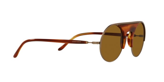 Sonnenbrillen Giorgio Armani AR 6128 (300633) farbe matte bronze form rund gläser brown