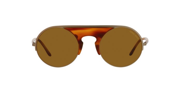 Sonnenbrillen Giorgio Armani AR 6128 (300633) farbe matte bronze form rund gläser brown