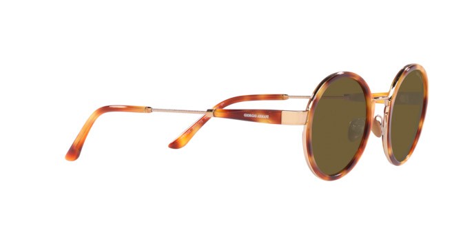 Sonnenbrillen Giorgio Armani AR 6133 (301173) farbe rose gold/tortoise form pantos gläser brown
