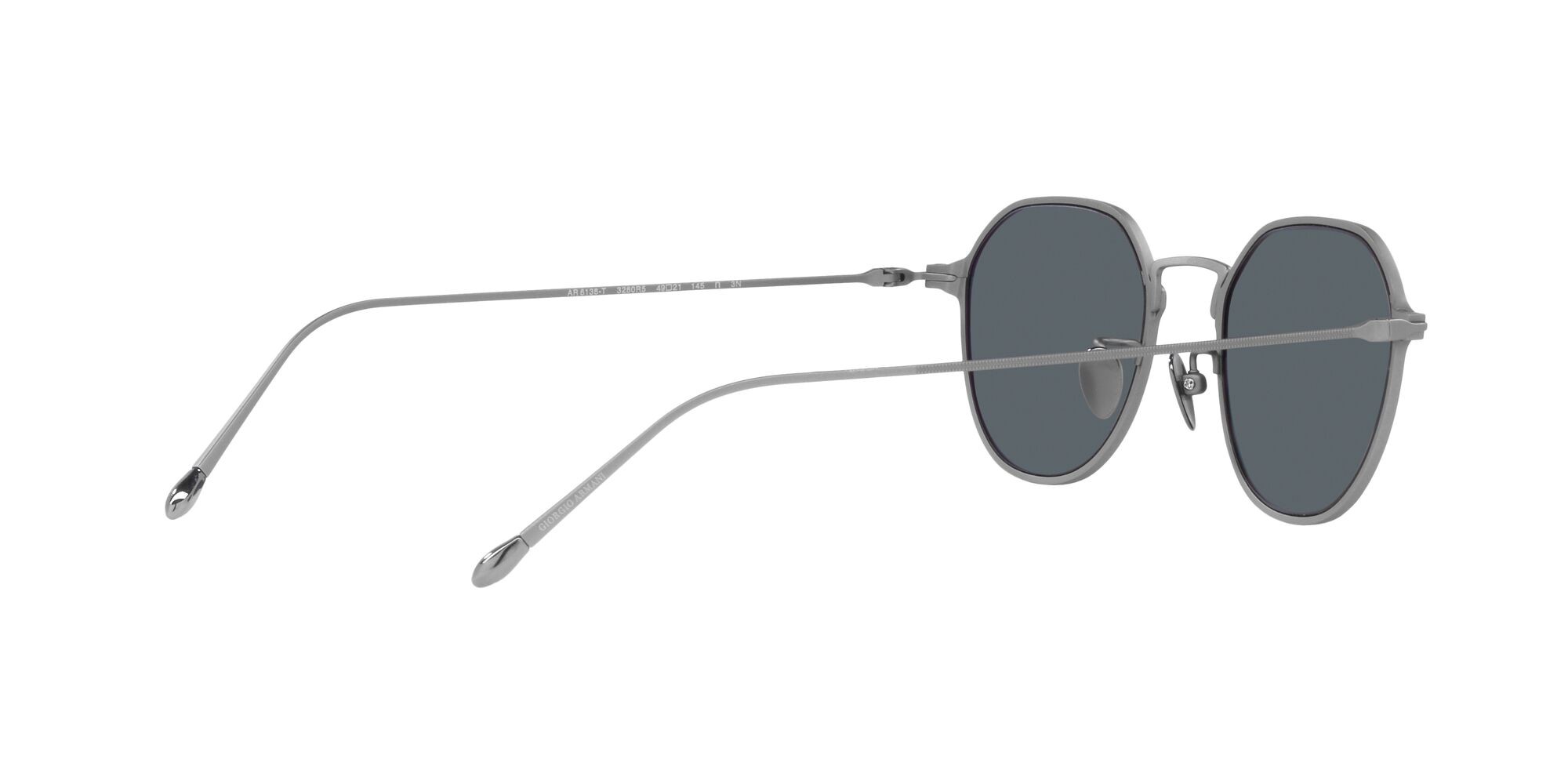 Sonnenbrillen Giorgio Armani AR 6138T (3280R5) farbe gunmetal opaco form quadratisch gläser blu