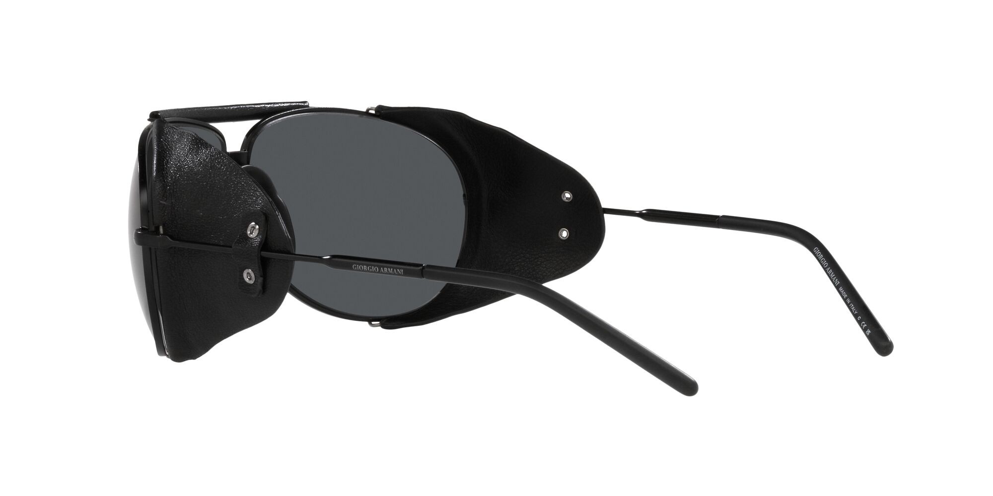 Sonnenbrillen Giorgio Armani AR 6139Q (300187) farbe nero opaco form aviator gläser grigio scuro