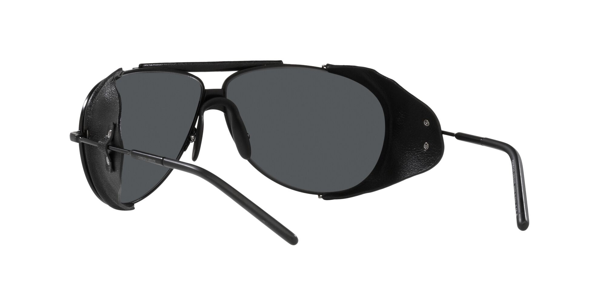 Sonnenbrillen Giorgio Armani AR 6139Q (300187) farbe nero opaco form aviator gläser grigio scuro