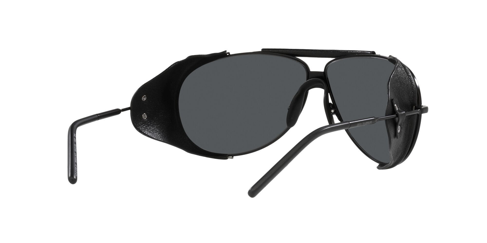 Sonnenbrillen Giorgio Armani AR 6139Q (300187) farbe nero opaco form aviator gläser grigio scuro