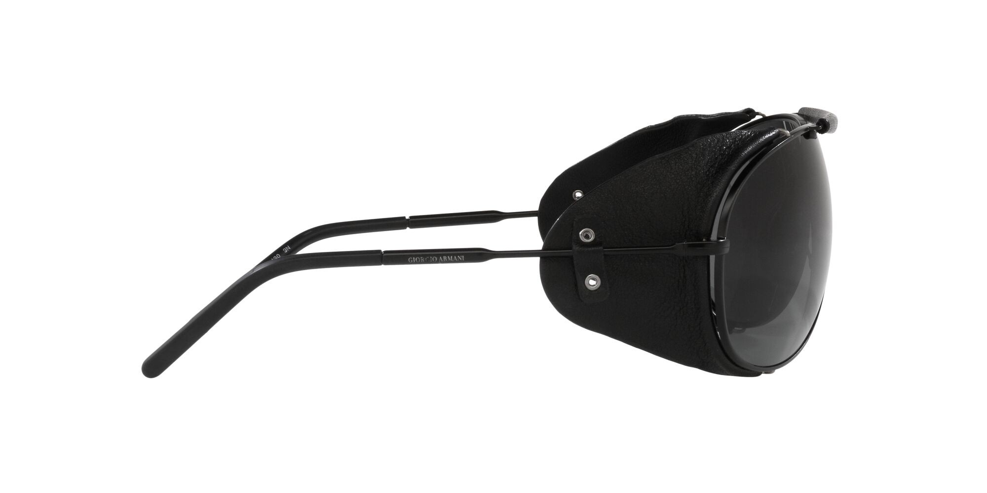 Sonnenbrillen Giorgio Armani AR 6139Q (300187) farbe nero opaco form aviator gläser grigio scuro