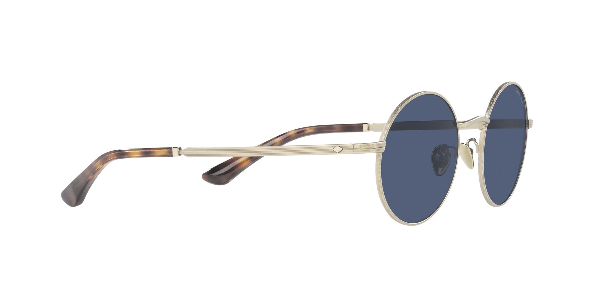 Sonnenbrillen Giorgio Armani AR 6140 (300280) farbe oro pallido opaco form rund gläser blu scuro