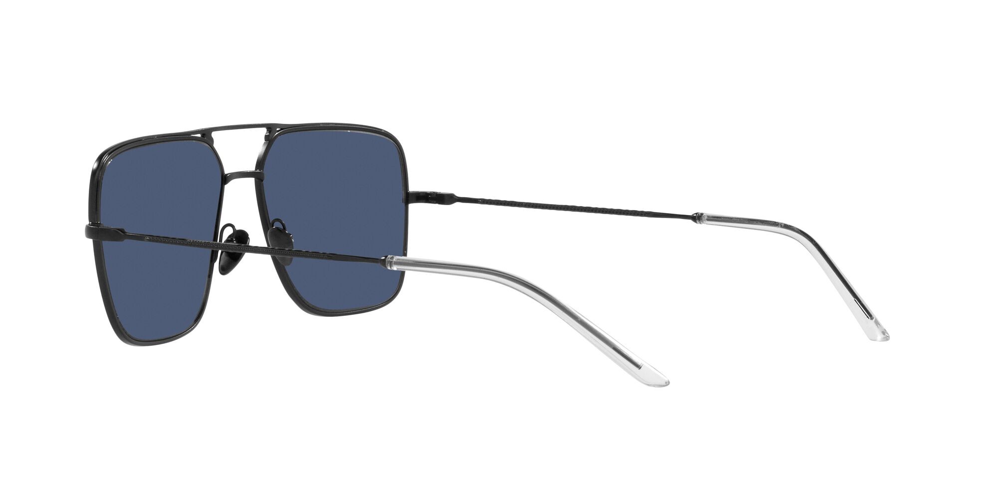 Sonnenbrillen Giorgio Armani AR 6142 (300180) farbe nero opaco form quadratisch gläser blu scuro