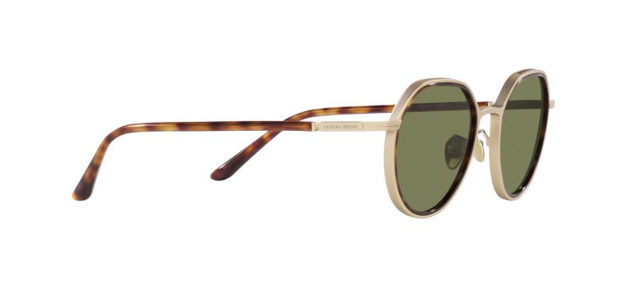 Sonnenbrillen Giorgio Armani AR 6144 (30022A) farbe oro pallido opaco form pantos gläser verde