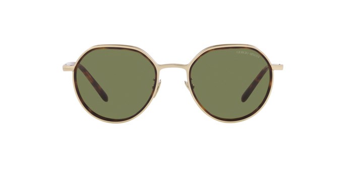 Sonnenbrillen Giorgio Armani AR 6144 (30022A) farbe oro pallido opaco form pantos gläser verde