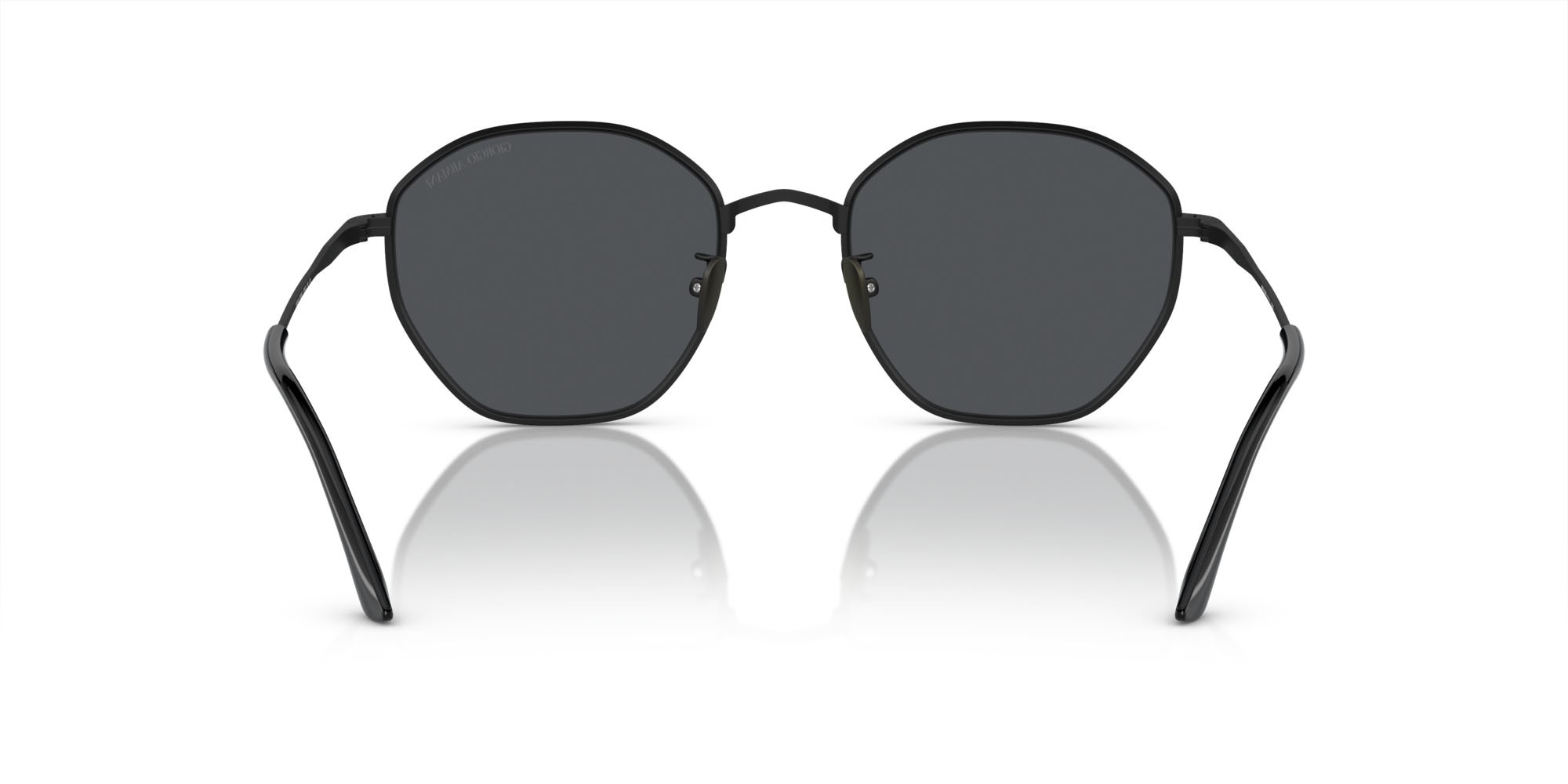 Occhiali da sole Giorgio Armani AR 6150 (300187) colore nero opaco forma quadrato lenti grigio scuro