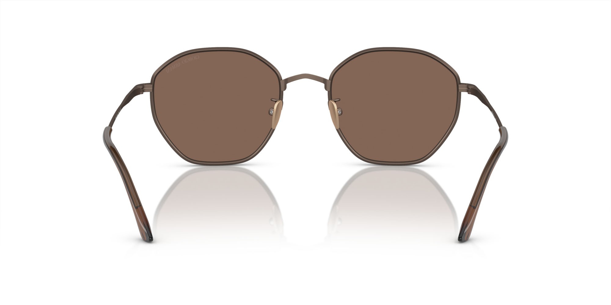 Occhiali da sole Giorgio Armani AR 6150 (300673) colore bronzo opaco forma quadrato lenti marrone scuro