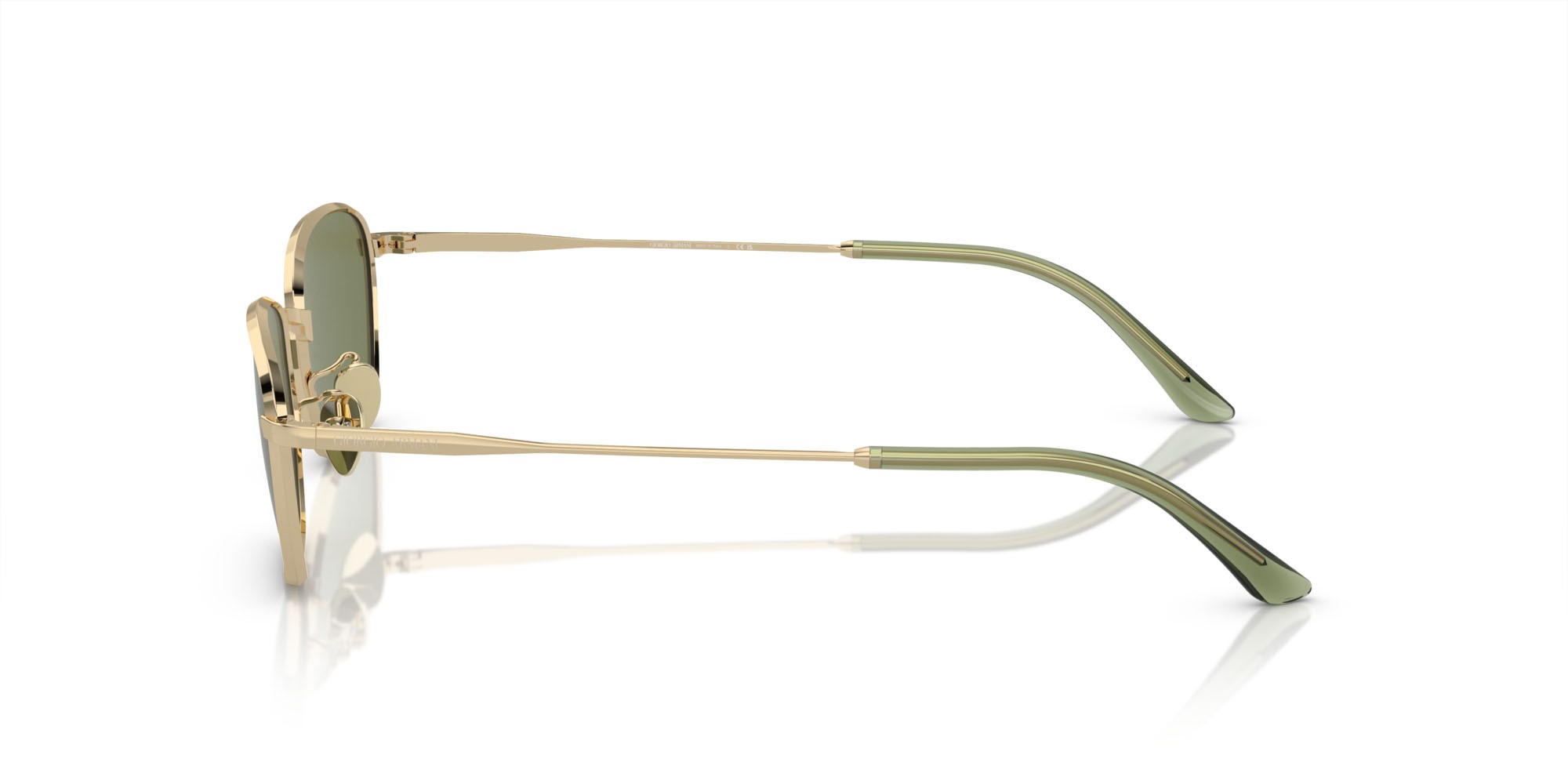 Sonnenbrillen Giorgio Armani AR 6151 (30132A) farbe oro pallido form rechteckig gläser verde