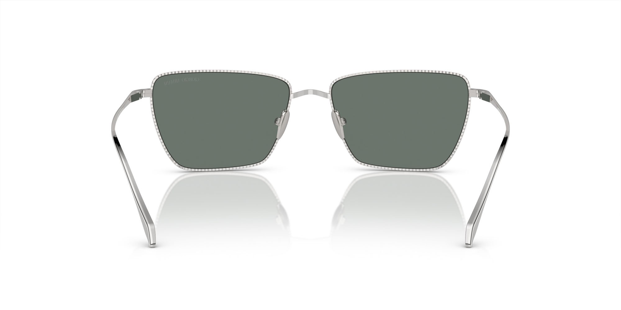Occhiali da sole Giorgio Armani AR 6153 (301511) colore argento forma rettangolare lenti grigio