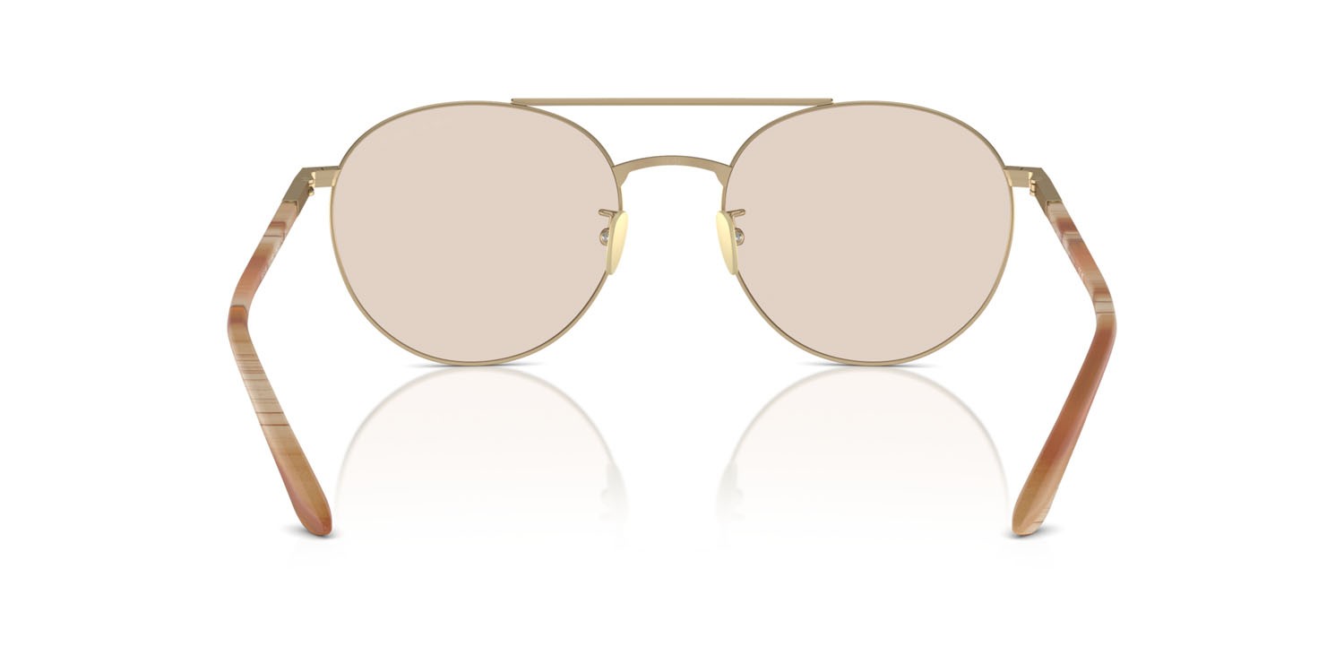 Sonnenbrillen Giorgio Armani AR 6156 (3002M4) farbe oro pallido opaco form rund gläser fotocromatica marrone
