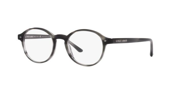 Eyeglasses Giorgio Armani AR 7004 (5877) color bio striped grey havana shape pantos lenses demo lens
