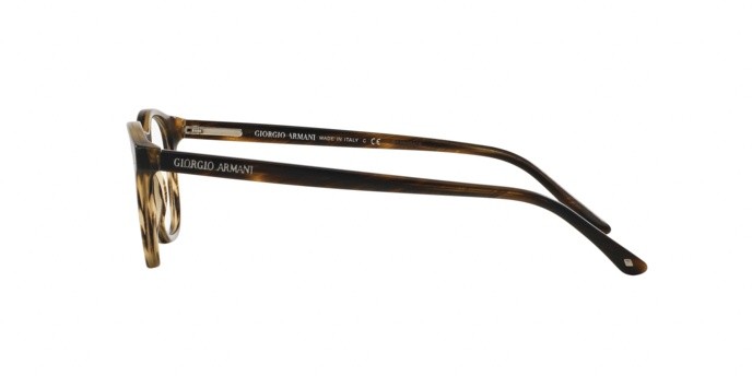 Eyeglasses Giorgio Armani AR 7074 (5405) color striped matte dark brown shape pantos lenses demo lens