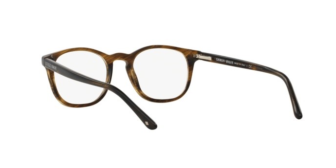 Eyeglasses Giorgio Armani AR 7074 (5405) color striped matte dark brown shape pantos lenses demo lens
