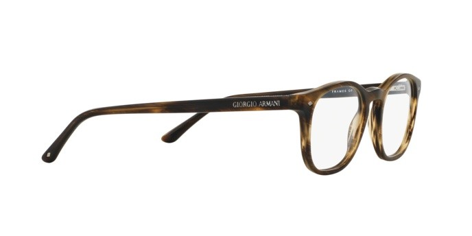 Eyeglasses Giorgio Armani AR 7074 (5405) color striped matte dark brown shape pantos lenses demo lens