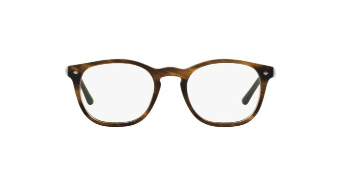 Eyeglasses Giorgio Armani AR 7074 (5405) color striped matte dark brown shape pantos lenses demo lens