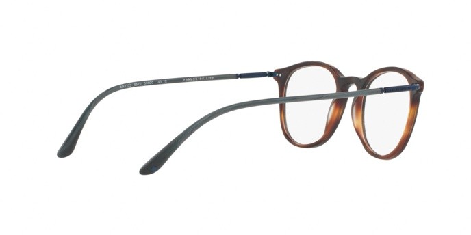 Eyeglasses Giorgio Armani AR 7125 (5570) color matte grey horn shape pantos lenses demo lens