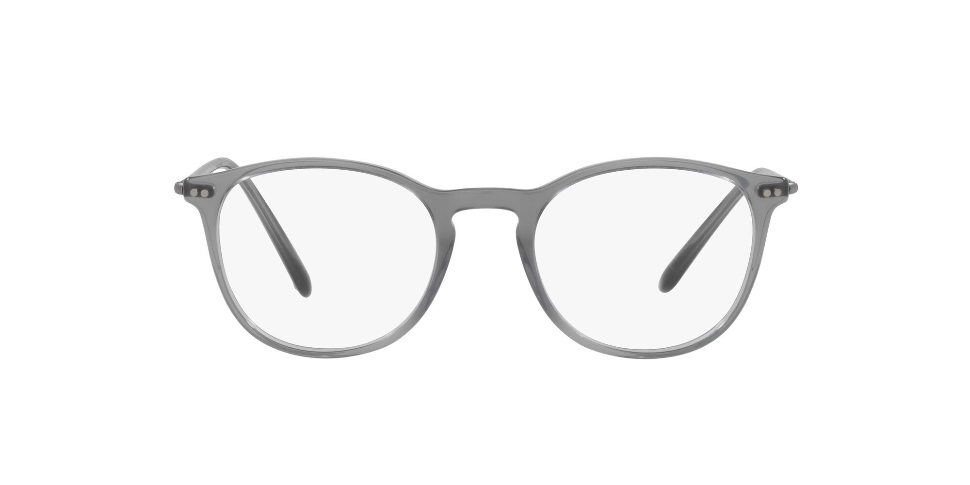 Occhiali da vista Giorgio Armani AR 7125 (5681) colore grigio opale forma pantos lenti lente demo