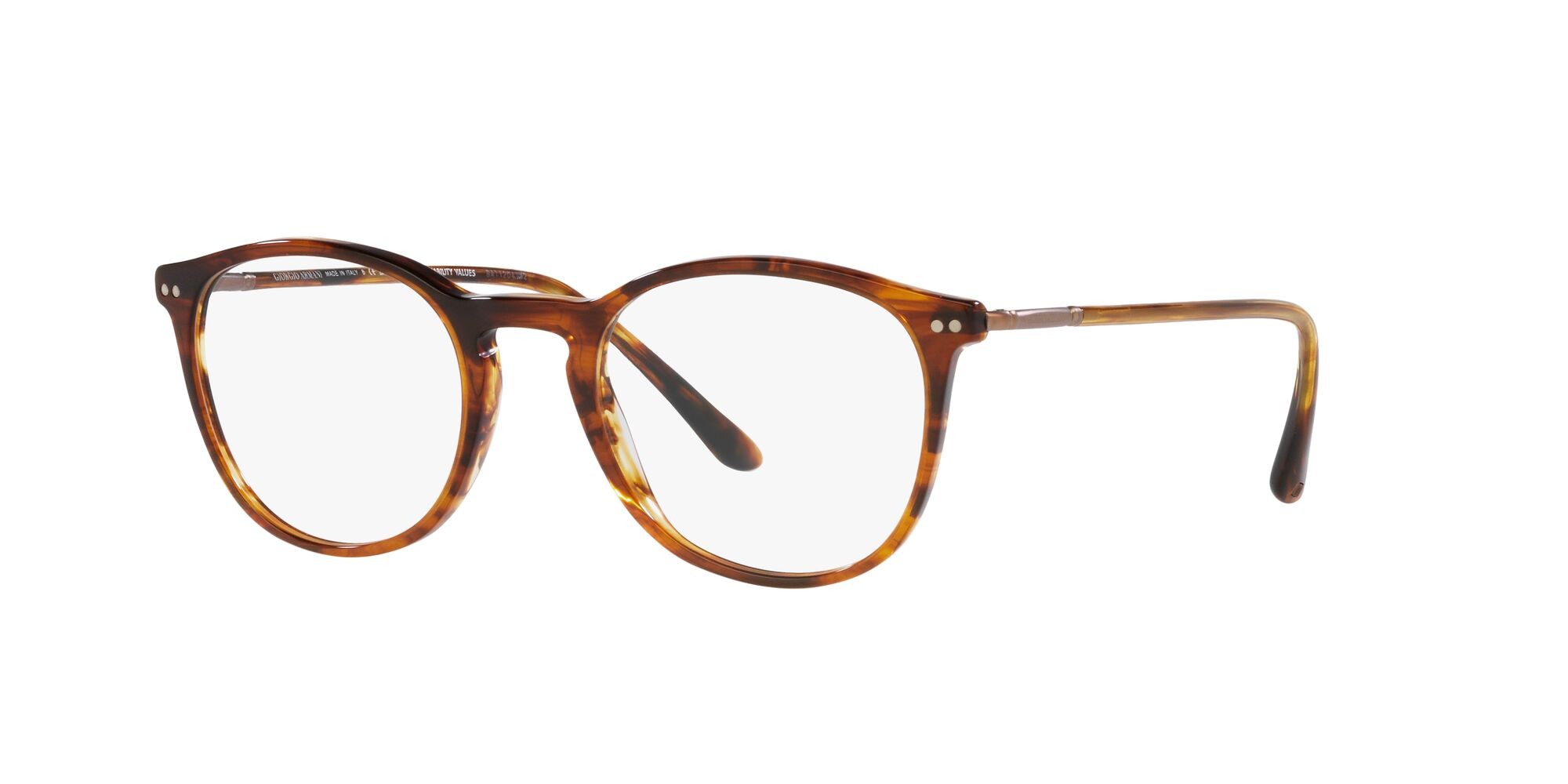 Brillen Giorgio Armani AR 7125 (5941) farbe striato marrone form pantos gläser lente demo