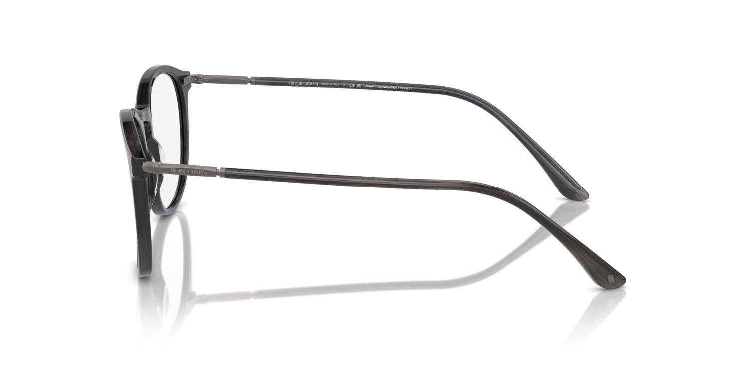 Eyeglasses Giorgio Armani AR 7125 (5964) color striato grigio shape pantos lenses lente demo