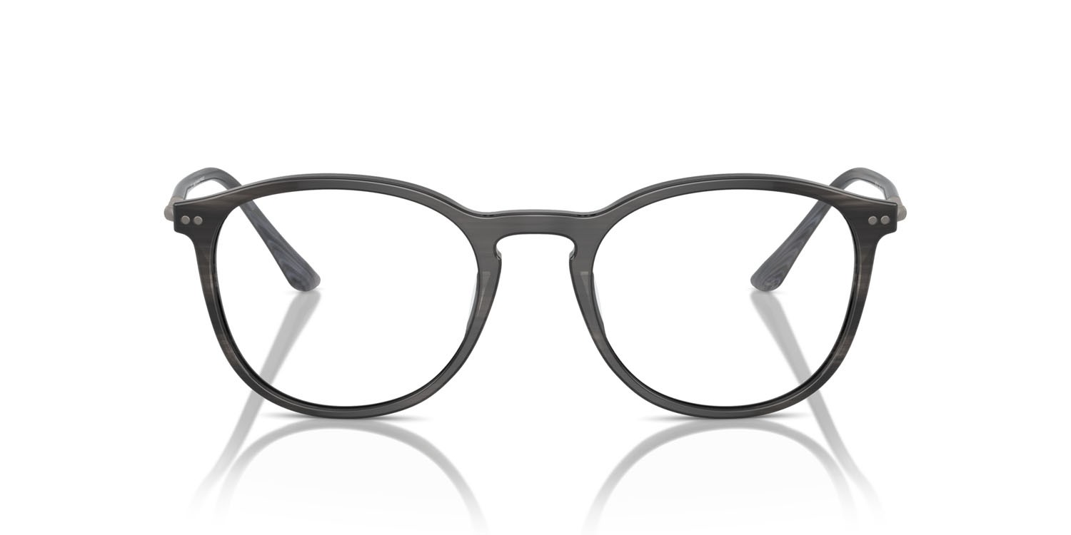 Eyeglasses Giorgio Armani AR 7125 (5964) color striato grigio shape pantos lenses lente demo