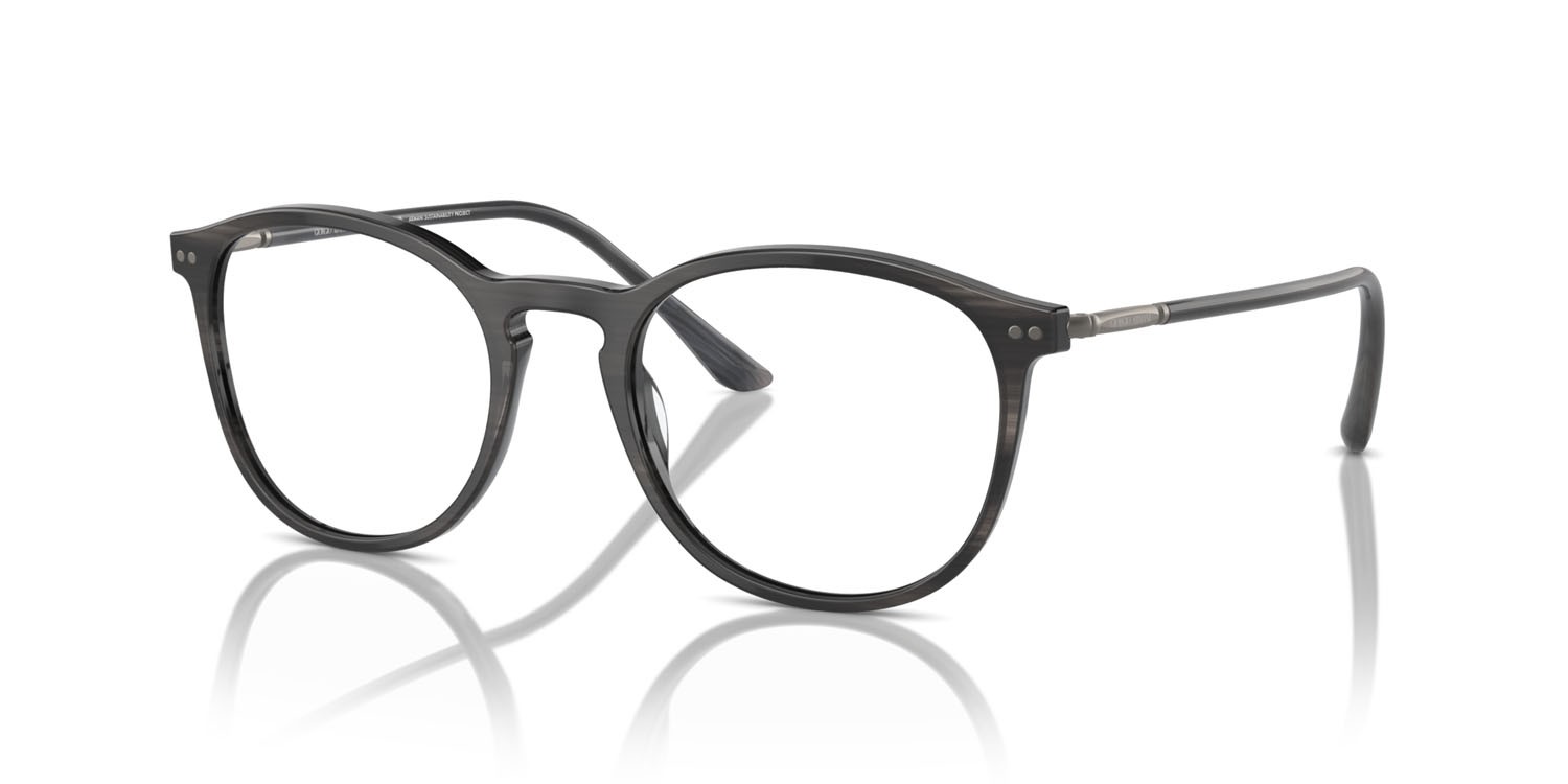 Eyeglasses Giorgio Armani AR 7125 (5964) color striato grigio shape pantos lenses lente demo