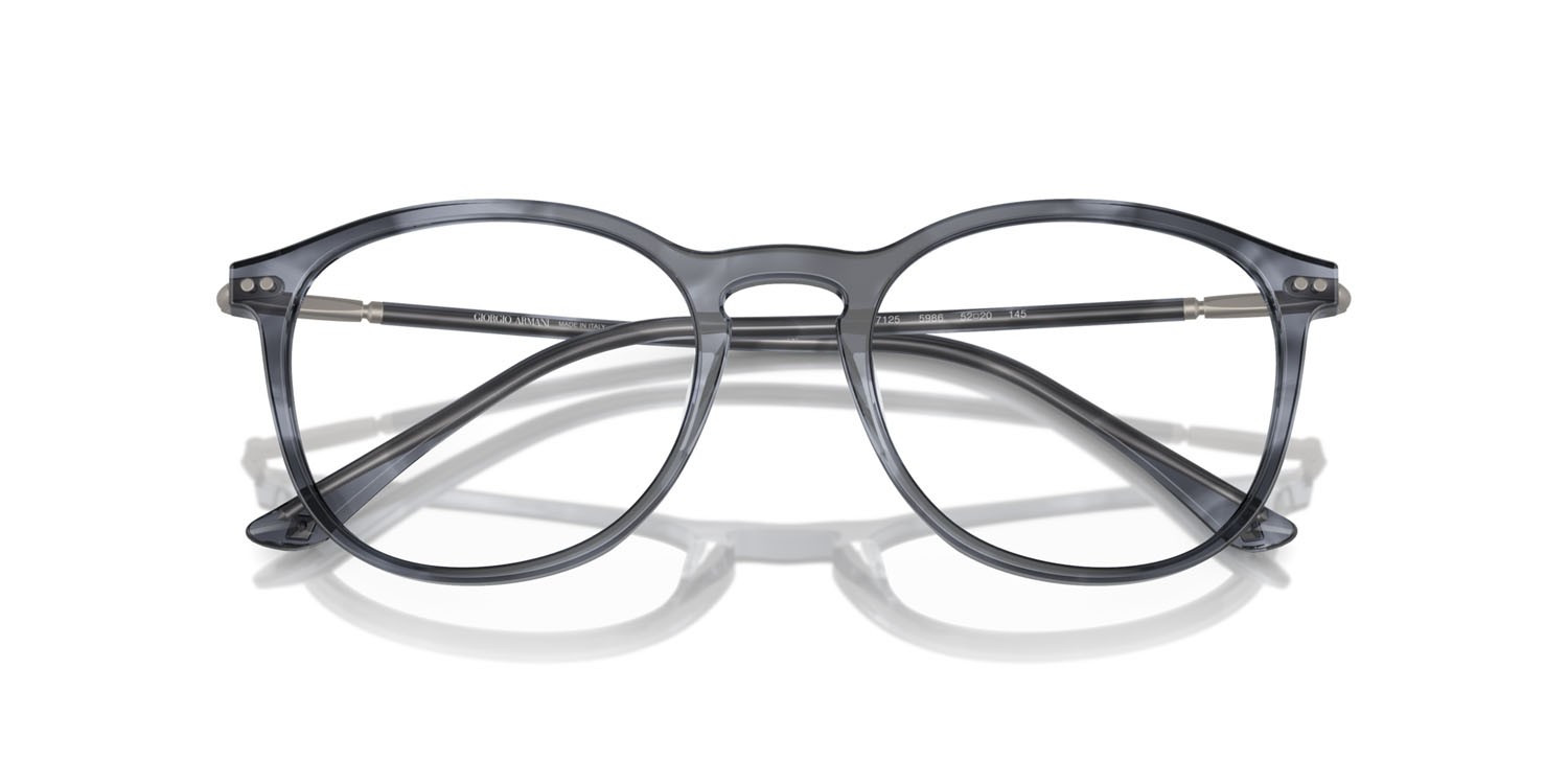 Eyeglasses Giorgio Armani AR 7125 (5986) color striato blu shape pantos lenses lente demo