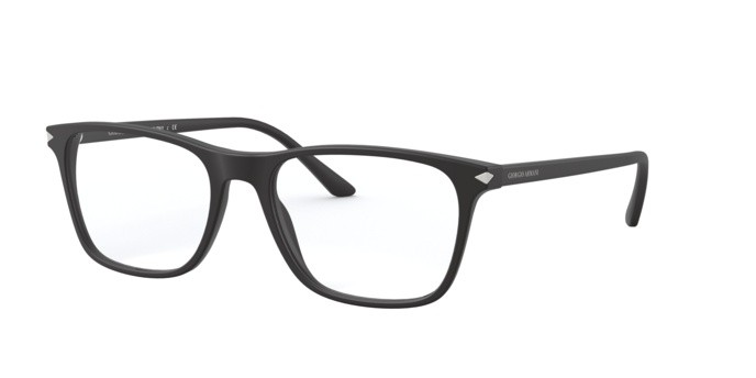 Brillen Giorgio Armani AR 7177 (5042) farbe matte black form rechteckig gläser demo lens