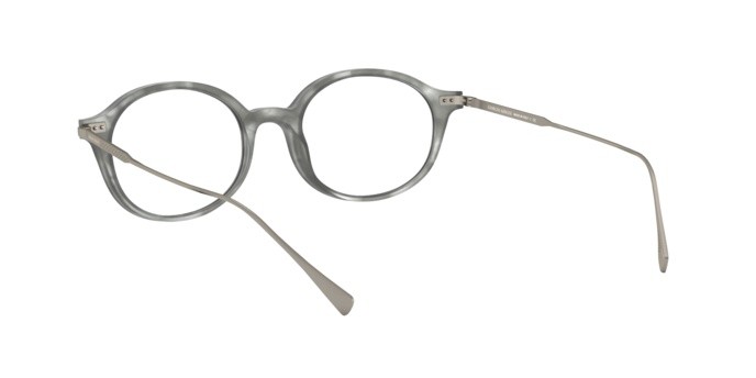Brillen Giorgio Armani AR 7181 (5812) farbe matte striped grey form pantos gläser demo lens