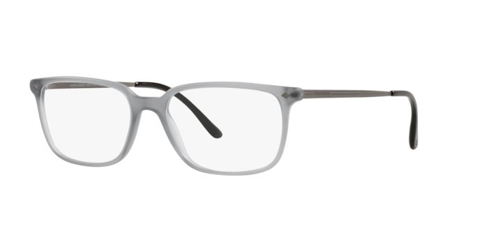 Brillen Giorgio Armani AR 7183 (5913) farbe transparent grey form rechteckig gläser demo lens