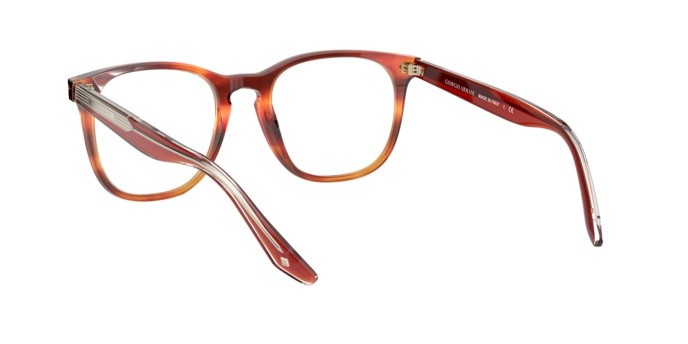 Brillen Giorgio Armani AR 7185 (5809) farbe red havana form quadratisch gläser demo lens