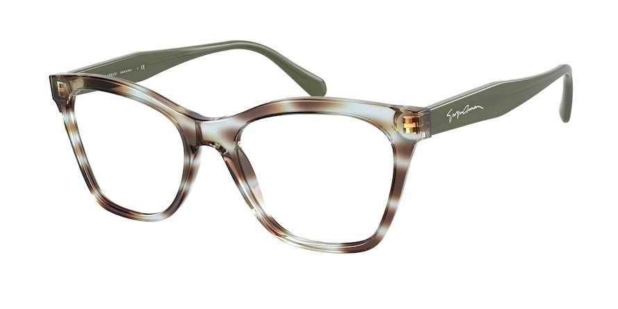Brillen Giorgio Armani AR 7205 (5881) farbe grey tortoise form cat-eye gläser demo lens