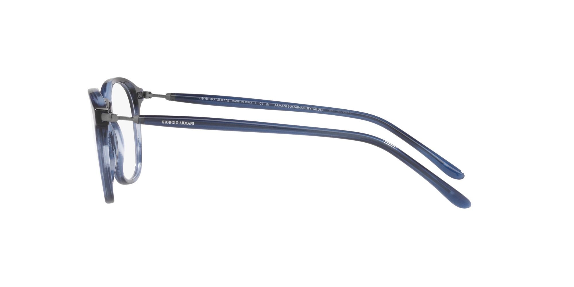 Brillen Giorgio Armani AR 7213 (5901) farbe striato blu form pantos gläser lente demo