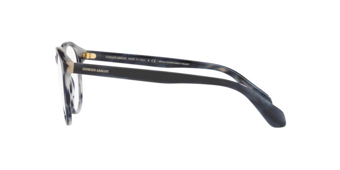 Eyeglasses Giorgio Armani AR 7216 (5943) color opal striped grey shape pantos lenses demo lens