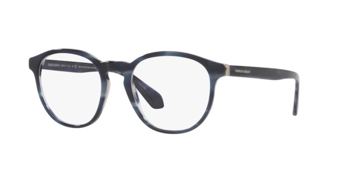 Eyeglasses Giorgio Armani AR 7216 (5943) color opal striped grey shape pantos lenses demo lens